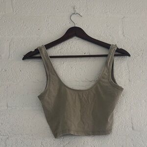 Free people olive cropped tank